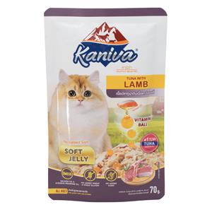 (โหล) 12x70ก. Kaniva เพาซ์แมว รสทูน่าแกะเยลลี่