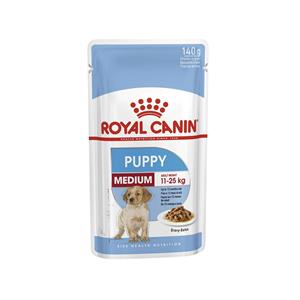 Royal Canin เพาซ์ลูกสุนัข สูตร Medium Puppy พันธุ์กลาง 140ก.