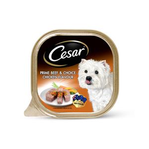 Cesar ซีซ่า ถาดสุนัข รสเนื้อวัวไก่และผัก